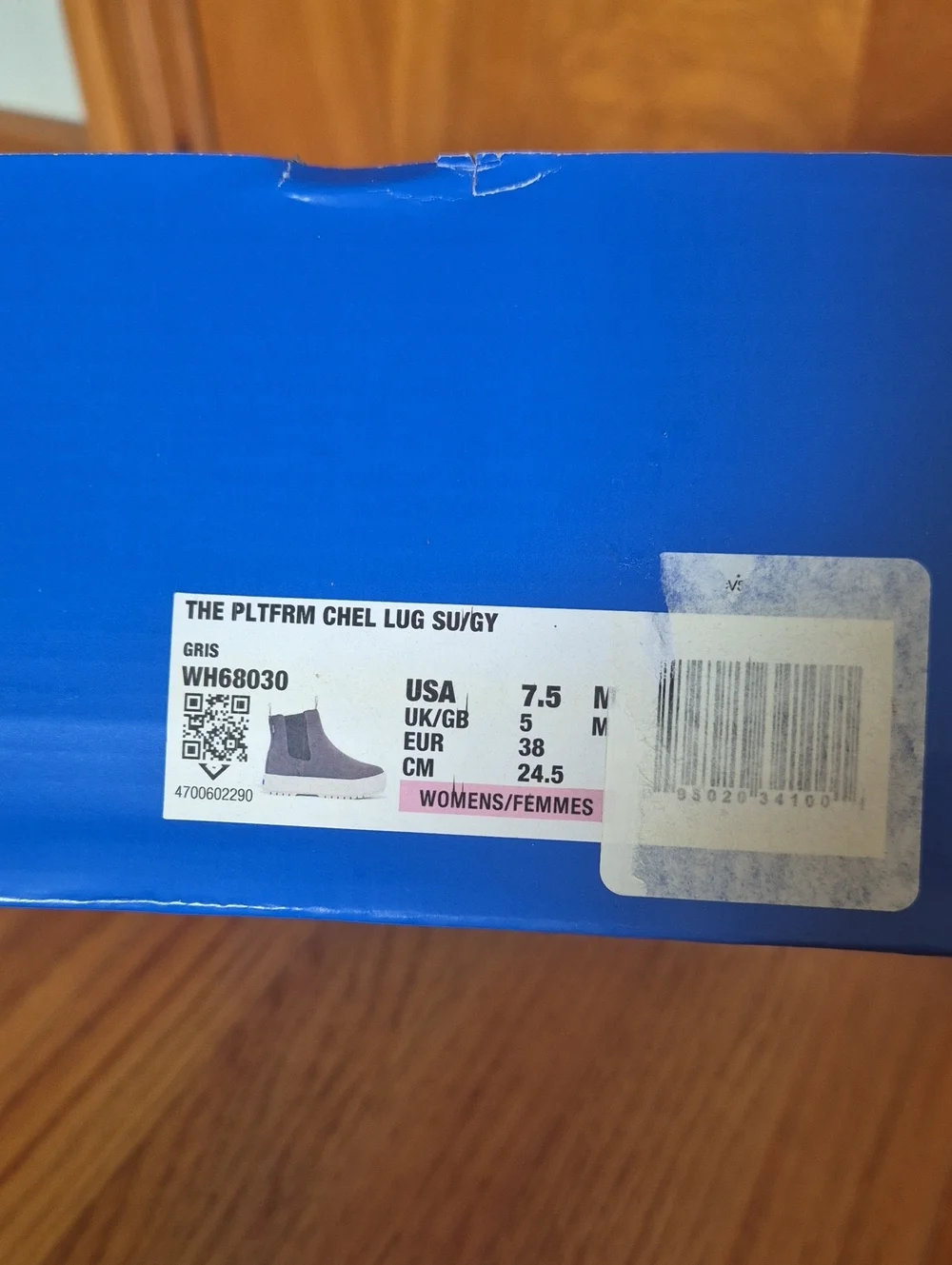 Keds Women's Gray Suede The Platform Chelsea Lug Boot, size 7,5